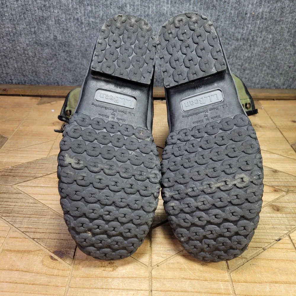 LL Bean Duck Boots Womens Size 6 Shoes Tri Color Canvas Signature Hunting Winter